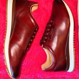 Bally Burgundy Leather Sneakers
